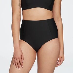 CALIA Women's High Rise Power Sculpt Swim Bottom in Black Size Large